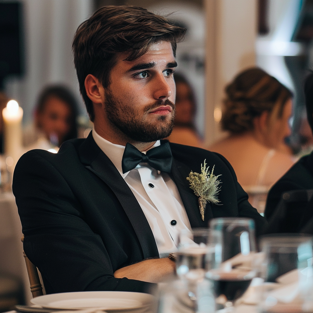 A close-up of a groom | Source: Midjourney