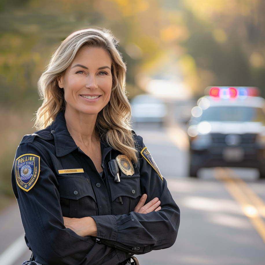 A female police officer | Source: Midjourney