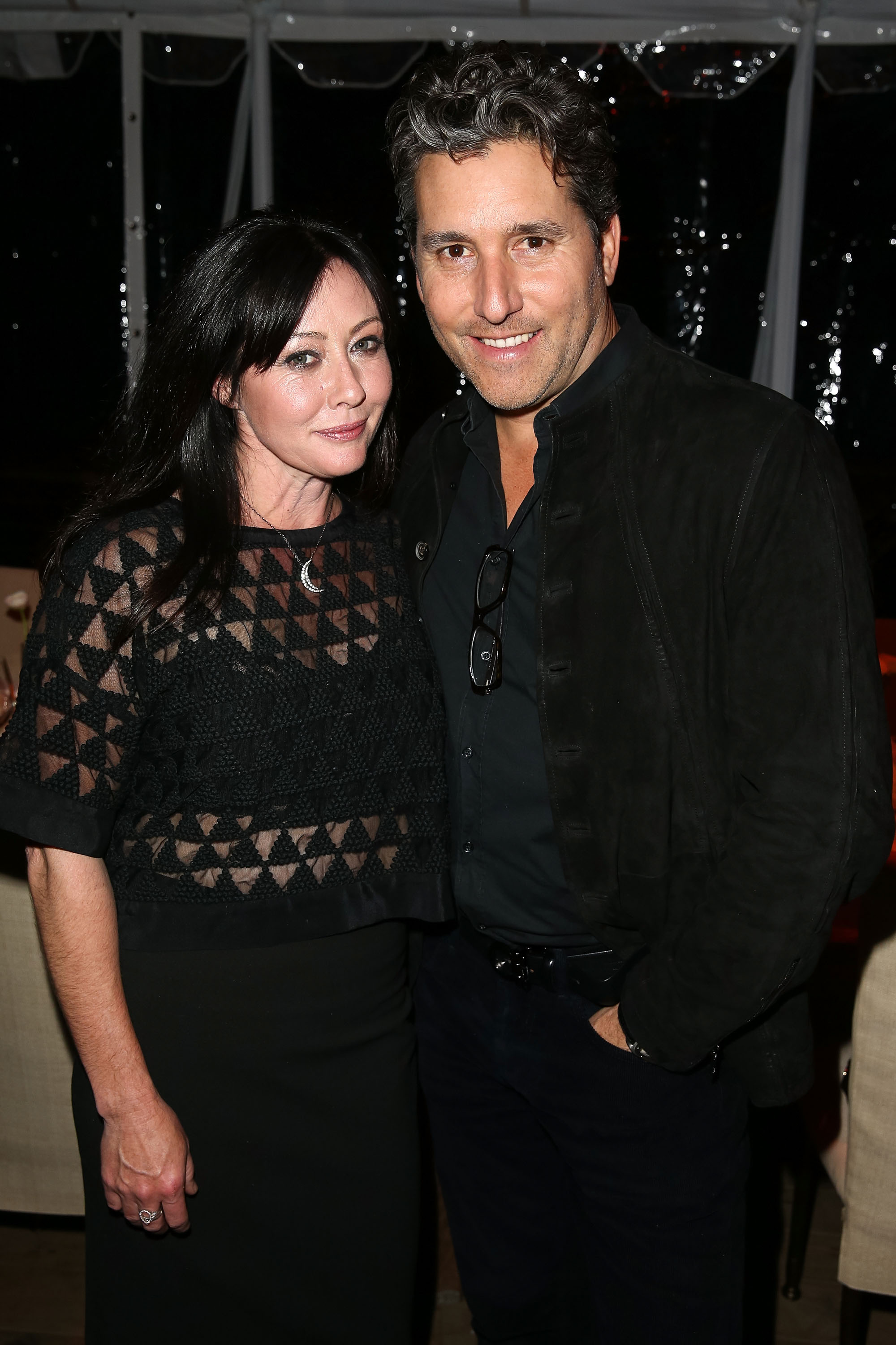 Shannen Doherty and Chris Cortazzo at Nobu Malibu on December 15, 2014, in Malibu, California. | Source: Getty Images