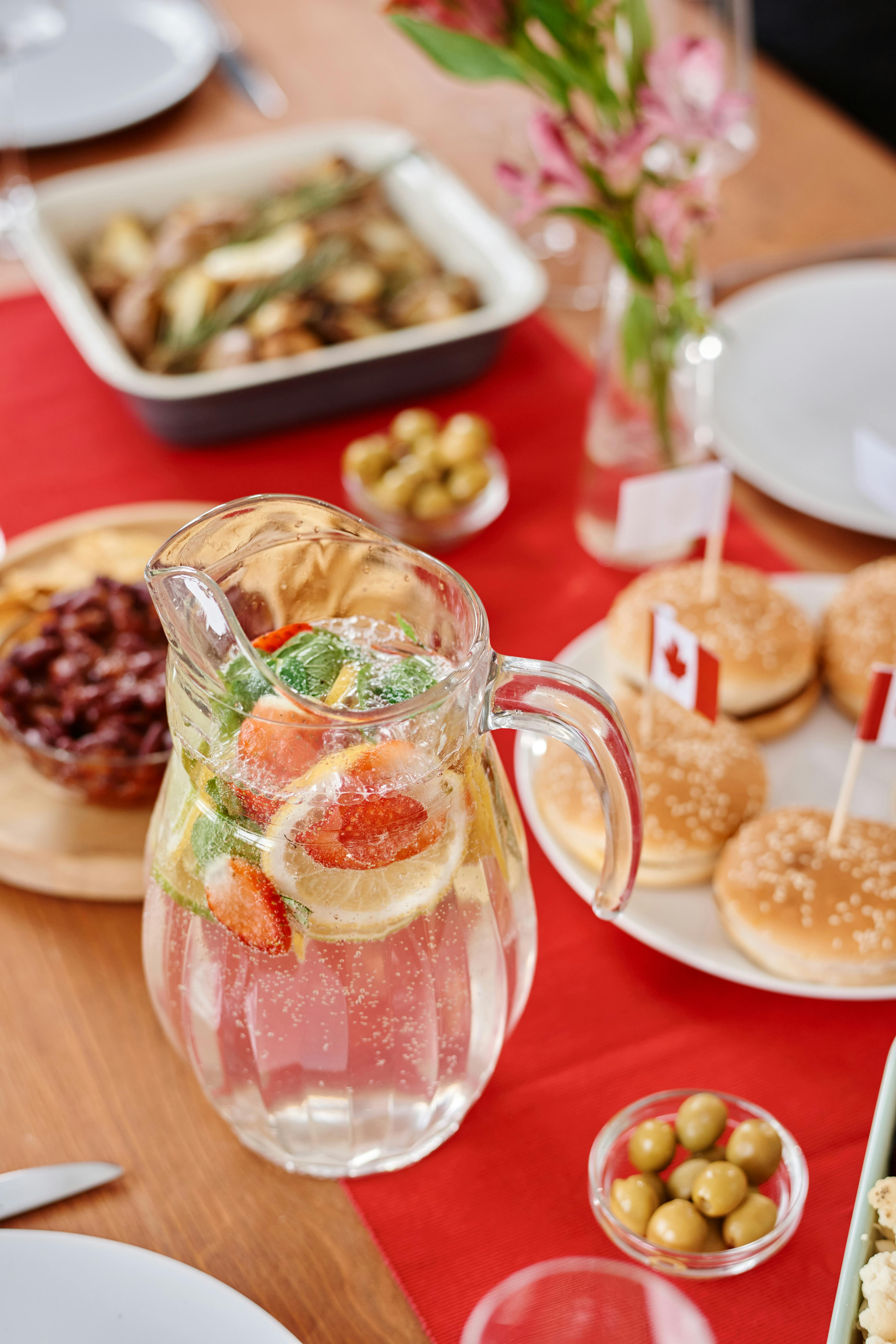 Foods and drinks set on the table | Source: Pexels