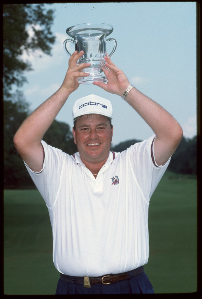 Mark Carnevale celebrates after winning the 1992 Chattanooga Classic.