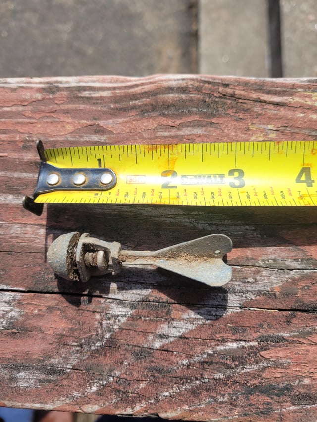 r/whatisthisthing - Small metal dart found in yard Northeast USA