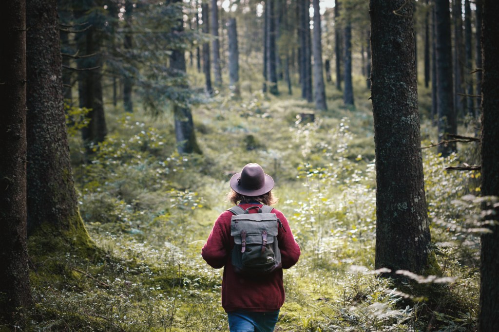 Man on hike