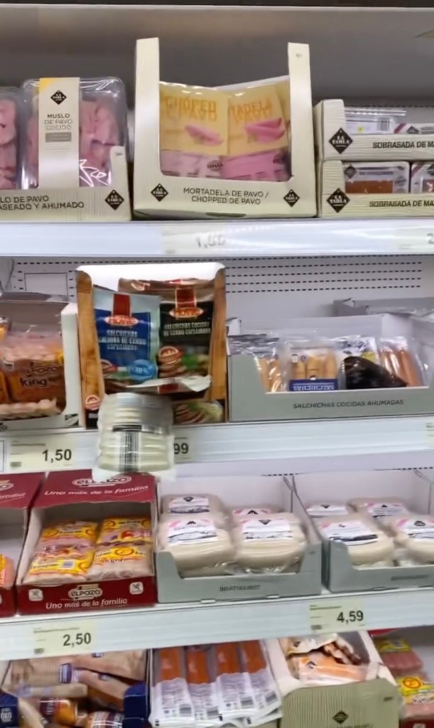 A shelf at the grocery store with Chloe Lopez's underwear