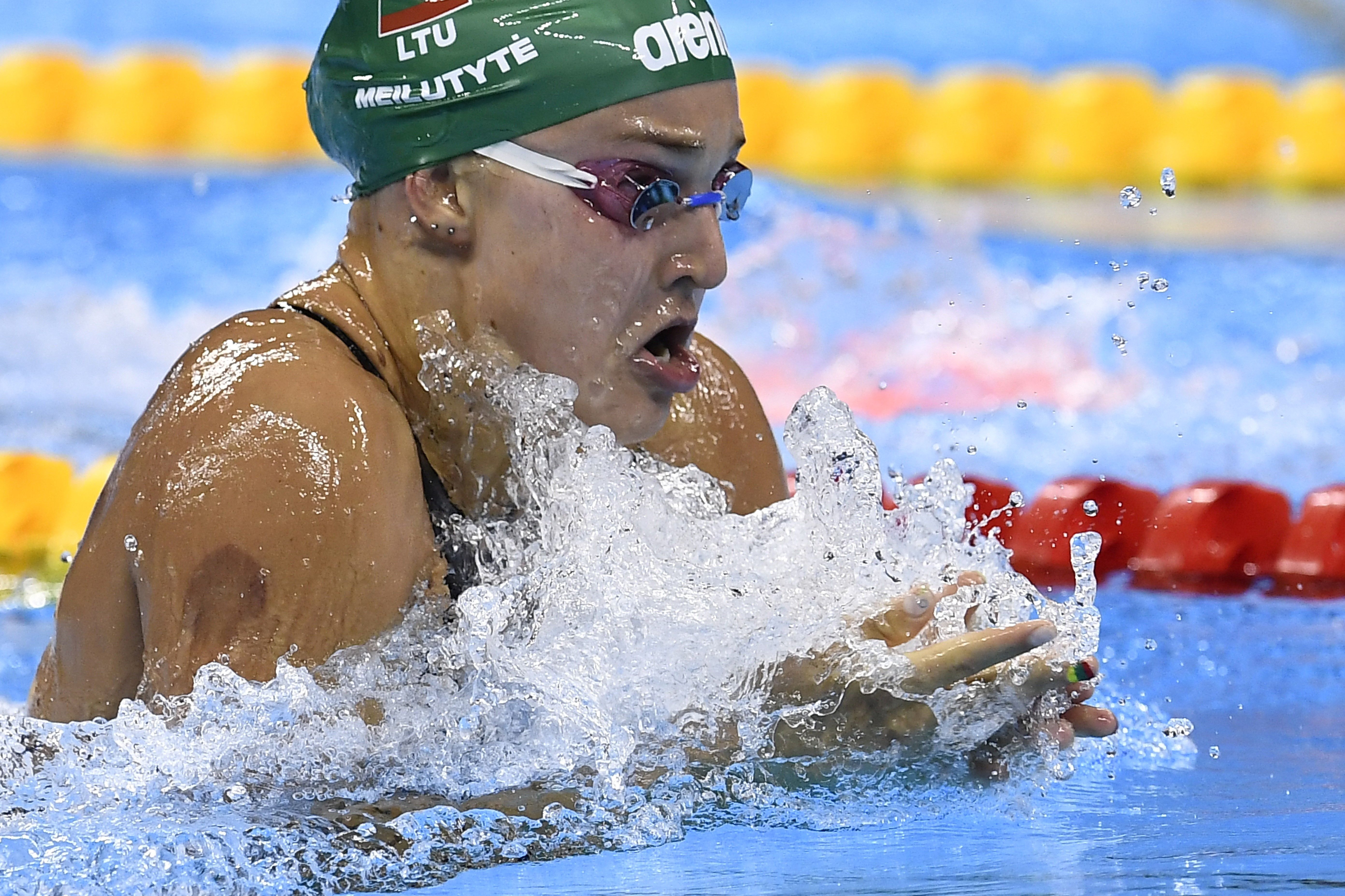 Ruta Meilutyte competes in the Women's 100m Breaststroke Semifinal during the swimming event at the Rio 2016 Olympic Games in Rio de Janeiro on August 7, 2016. | Source: Getty Images