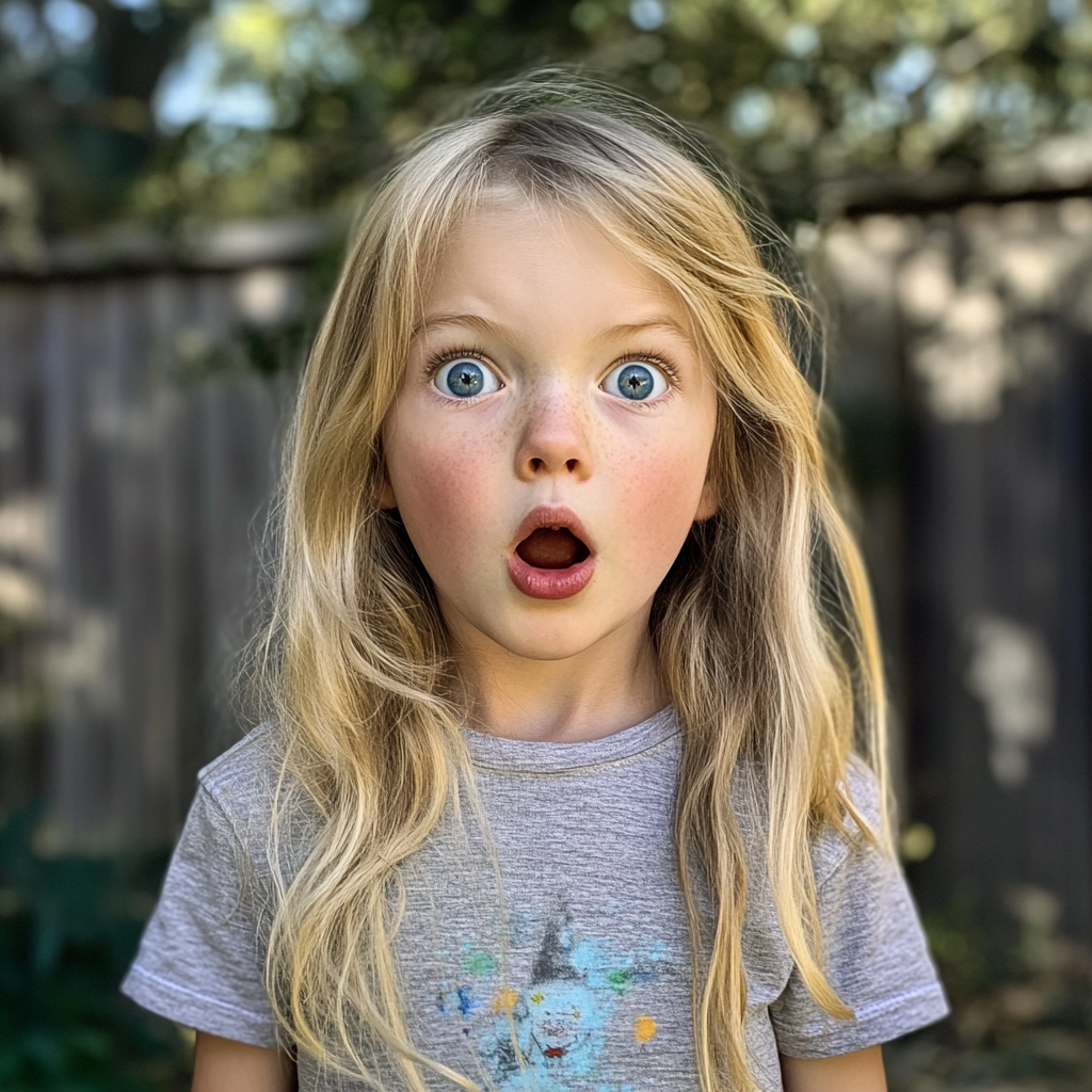 A shocked girl | Source: Midjourney